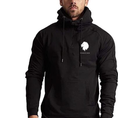 Men black sweatpants two pieces